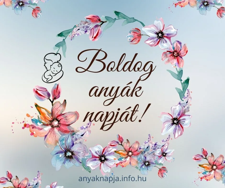 boldog anyák napját virág koszorú