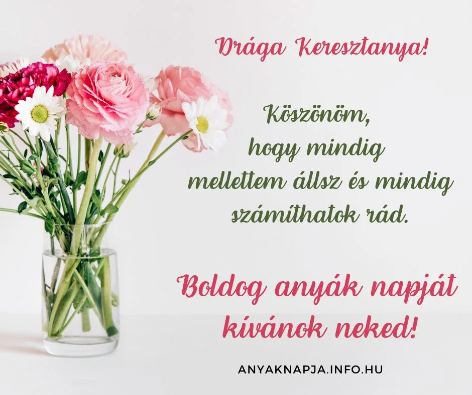 anyák napi köszöntő keresztanyának