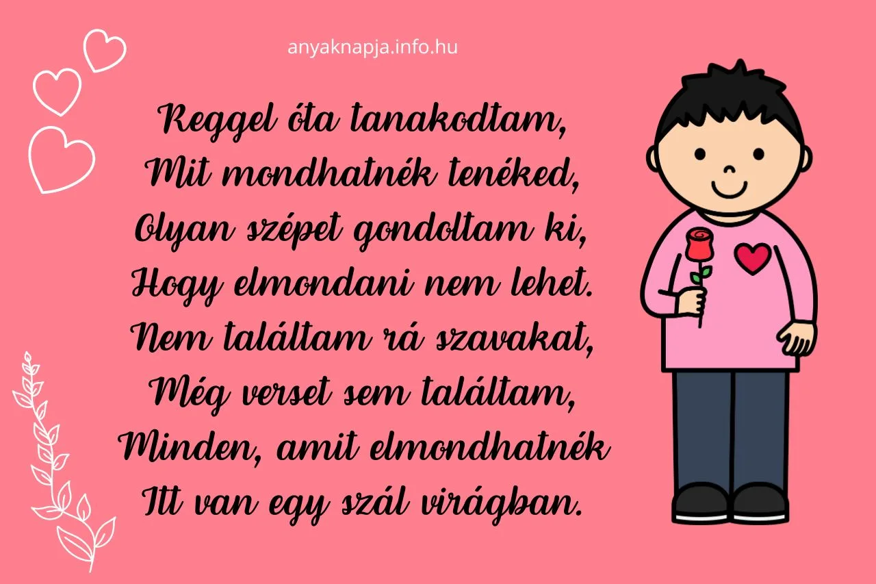 anyák napi köszöntő, reggel óta tanakodtam