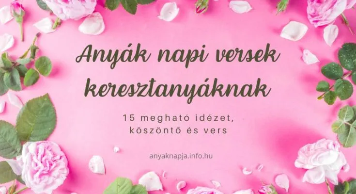 anyák napi versek keresztanyáknak